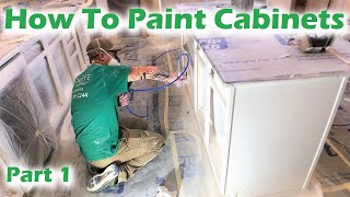 How to Spray Paint Cabinets Part 1 [upl. by Kissner]