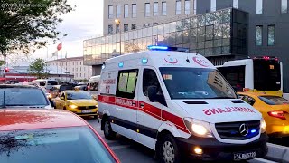 HEAVY TRAFFIC İstanbul Ambulans  Istanbul EMS Ambulance  responding in heavy traffic [upl. by Douglass]