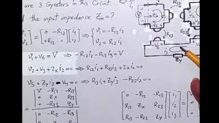 Gyrator circuit example and how to find input impedance using KVL and mesh [upl. by Reena]