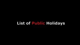 List of Holidays in the US Including National Federal amp Major American Holiday Days Off Each Year [upl. by Ronal]