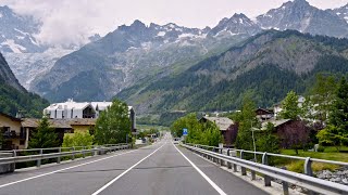 4K Scenic Drive  Séez France to Courmayeur Italy via Little Saint Bernard Pass [upl. by Cohby]