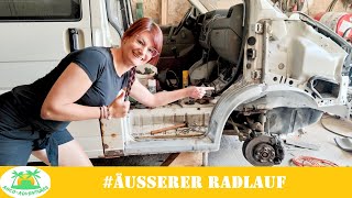 Äußeren Radlauf im VW T4 restauriert und angeschweißt  t4umbau vwt4 ancoadventures [upl. by Nnylyaj]