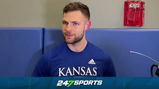 Hunter Dickinson discusses first days in Lawrence outlook for Kansas basketball [upl. by Fletch341]