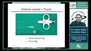 Biopsia percutánea pulmonar y mediastinal guiada por TC Dr Pedro Pablo González Rojas [upl. by Goren621]