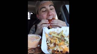 MUKBANG ASMR EATING LOADED DOUBLE CHEESEBURGER WITH RANCH [upl. by Acceber]