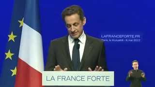 PRÉSIDENTIELLES 2012 Discours de Nicolas Sarkozy 6 Mai 2012 à la Mutualité [upl. by Harras799]