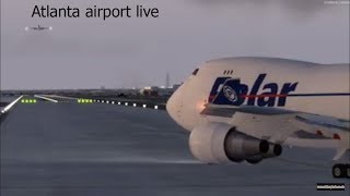 Atlanta airport live Virtual AirportLive arrivals and departures [upl. by Alenas]