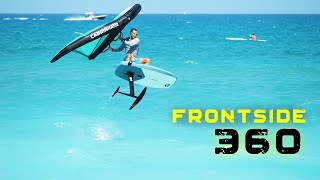 How to do a frontside 360  Flaka  Wing Foil Freestyle trick [upl. by Eilis276]