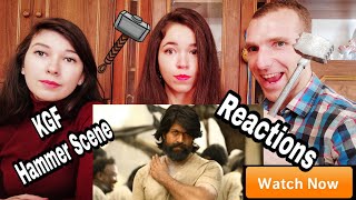 KGF Rocky Hammer Fight Scene  Reaction  Yash  Ukrainian Reaction [upl. by Aicre]