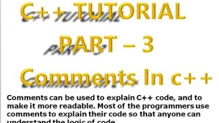 COMMENTS IN C Single Line Comment  Multiline comments ECL365CLASSES [upl. by Elicec631]