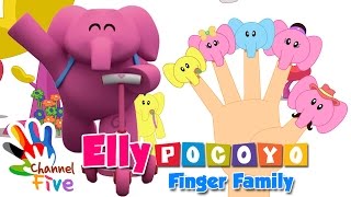 POCOYO  ELLY Finger Family Nursery Rhyme for children [upl. by Adnama907]