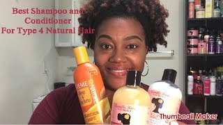 Best Shampoo and Conditioner for Type 4 Natural Hair❤️ [upl. by Orodoet]