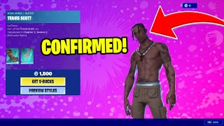 New Travis Scott Skin Return Release Date in Fortnite Item Shop 2023 [upl. by Silevi59]