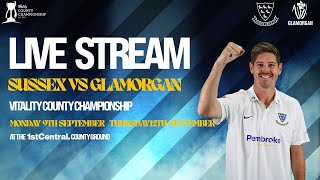 Sussex vs Glamorgan Live🔴  Vitality County Championship  Day Three [upl. by Ohcirej238]