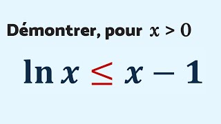 DÉMONSTRATION MUSCLÉE en Terminale  ln x ≤ x  1 [upl. by Aivatnwahs]