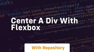 center a div with flexbox [upl. by Gunnar]