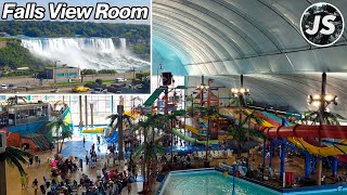 Niagara Fallsview Indoor Waterpark amp Crowne Plaza Hotel Walk [upl. by Bourke46]