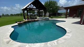 Toscano Pool Plaster Stonescapes Mini Pebble Aqua Blue  Pool Re model [upl. by Nanor645]