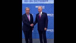 Putin meets UN chief Guterres on final day of BRICS summit [upl. by Esdras]