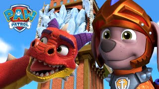 An Ice Breathing Dragon Rescue Knights save the Frozen Castle  PAW Patrol Cartoon Compilation [upl. by Joana]