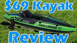 Intex Challenger K1 Kayak Review Cheap amp Easy To Use [upl. by Laemsi]