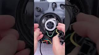 How to install the LED headlight H4 with projector lens [upl. by Adis117]