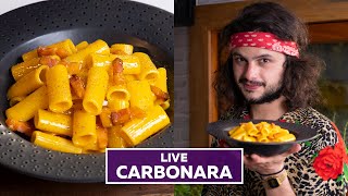 MACARRÃO À CARBONARA  LIVEMOHINDI  Receitas Rápidas em 15 minutos [upl. by Terej]