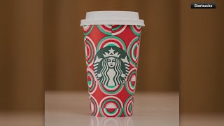 Starbucks plans to roll out seasonal cups with four festive designs [upl. by Tikna112]