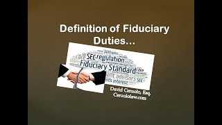 Fiduciary Duty Definition What is Fiduciary Responsibility [upl. by Landmeier]