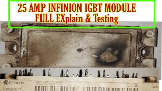 Infineon 25Amp igbt module explain And testing  bsm25gp120 igbt  power electronics for gate 2022 [upl. by Mungo]