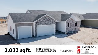 New Construction Home – 3082 sqft in Idaho Falls  5344 Cypress Creek [upl. by Lerrud]