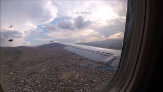 Boliviana de Aviación Landing at Cochabamba Bolivia 737300 [upl. by Shalom]