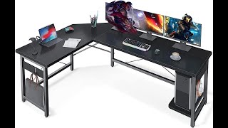 Coleshome L Shaped Gaming Desk Corner Computer Desk [upl. by Sorazal]