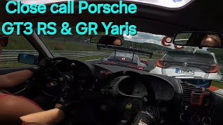 Porsche 992 GT3 RS amp Ferrari vs BMW E36 320i Touring 150PS close call Nürburgring Nordschleife BTG [upl. by Ellimak]