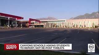 Canyons School District asks students stop reposting unsubstantiated threat on social media [upl. by Sands]