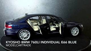 Kyosho BMW 760Li Individual E66 blue diecast modelcars [upl. by Ellehsem]