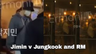 RMTaehyungJiminJungkook Spotted In A Restaurant In Seoul Before Their EnlistmentquotLast meetingquot [upl. by Freddi717]