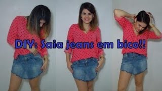 Tri Chique  DIY Saia Jeans em bico [upl. by Ajet]