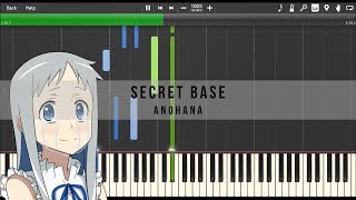 Anohana OST  Anohana Cast  Secret Base Piano Tutorial [upl. by Tirreg]