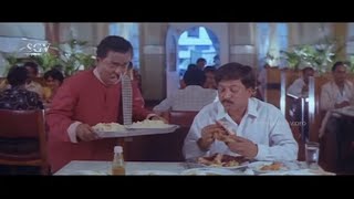 Vishnuvardhan Orders Full Menu Meals in Hotel  Comedy Scene of Mojugara Sogasugara Kannada Movie [upl. by Skelly]