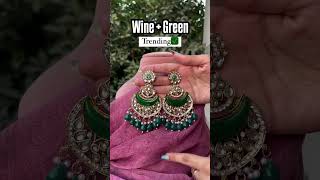 Stunning earrings combo for your outfit 💜satisfying jewellery earrings crazy craft diy comedy [upl. by Esiuol822]