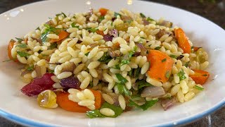 DoctorApproved AND BudgetFriendly Orzo  Veggie Salad [upl. by Arrait400]