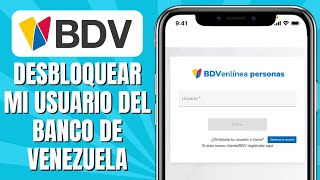 Cómo DESBLOQUEAR Mi Usuario Del Banco De Venezuela [upl. by Lida]