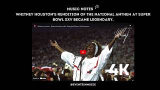 Whitney Houston Sings the National Anthem at Super Bowl XXV Legendary whitneyhouston [upl. by Viccora]