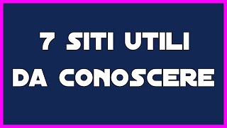 7 SITI GRATUITI CHE DOVRESTI CONOSCERE [upl. by Rider]