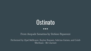 Ostinato  Aequale Sonatina Stefano Paparozzi [upl. by Dahl]