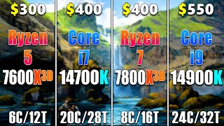 Ryzen 5 7600X3D vs Core i7 14700K vs Ryzen 7 7800X3D vs Core i9 14900K  PC Gaming Benchmark Tested [upl. by Ohare]