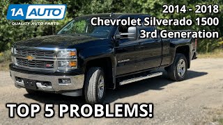 Top 5 Problems Chevrolet Silverado 1500 Pickup 20142018 3rd Generation [upl. by Pesek]