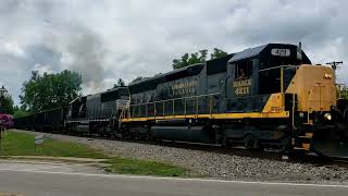 Kanawha River RR KNWA thru Pickerington Ohio a WAMX sub [upl. by Arinaj]