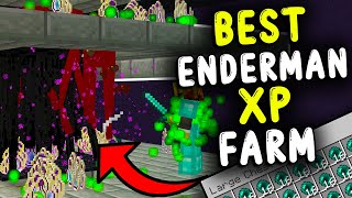 The BEST ENDERMAN XP Farm In Minecraft Bedrock 121 [upl. by Xena498]